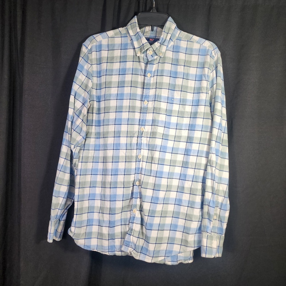 Vineyard Vines Men's Plaid‎ Long Sleeve Button Down Shirt Size L